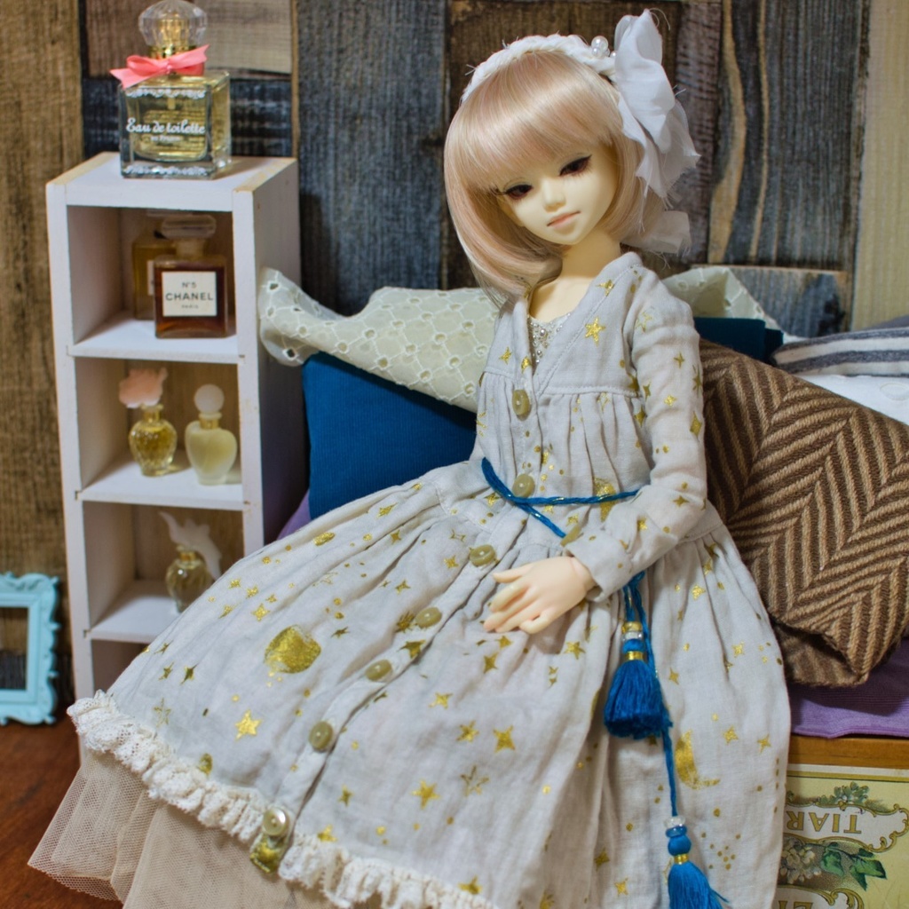 夜空ガーゼワンピースset