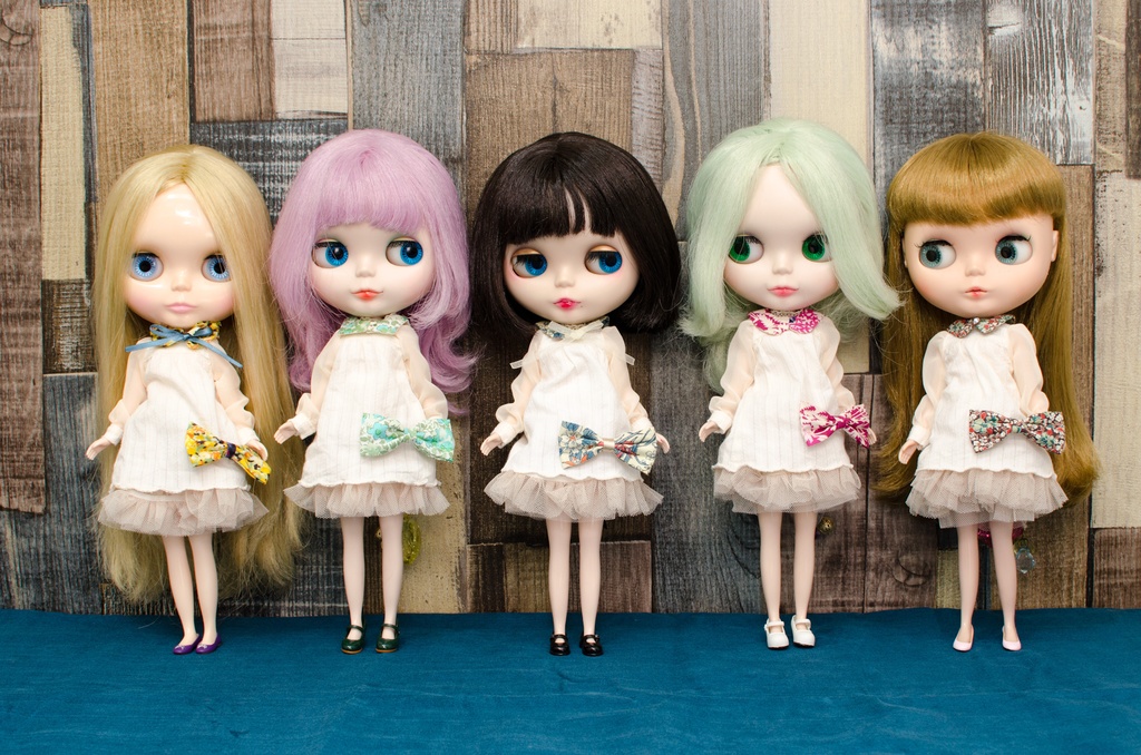 付け襟ワンピースセット(WHITE×セーラー)1/6ドールアウトフィット