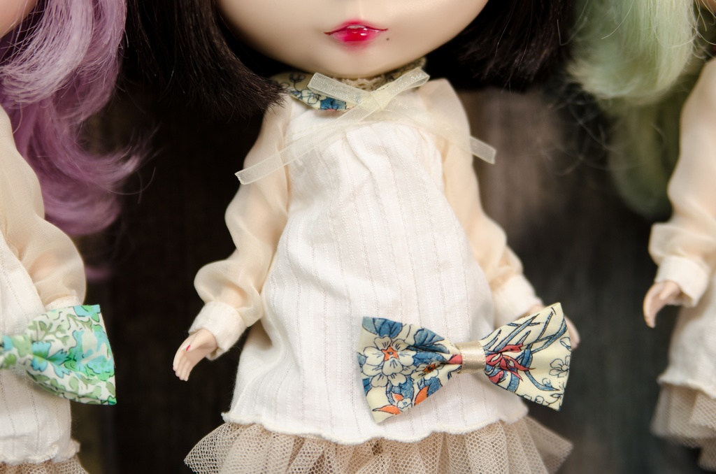 付け襟ワンピースセット(WHITE×セーラー)1/6ドールアウトフィット