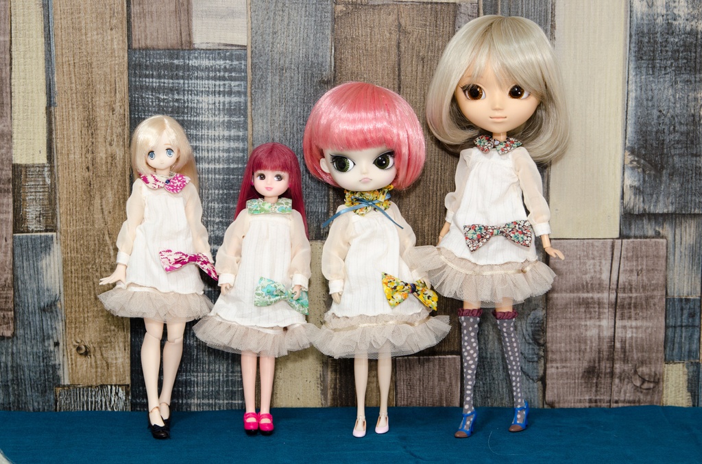 付け襟ワンピースセット(WHITE×セーラー)1/6ドールアウトフィット