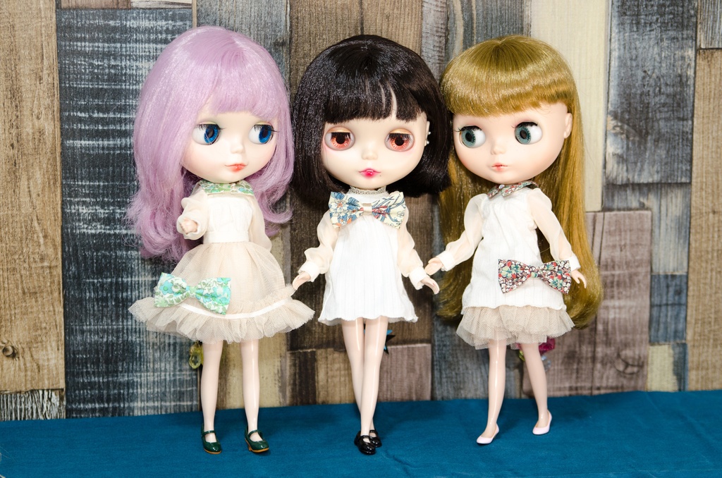 付け襟ワンピースセット(WHITE×セーラー)1/6ドールアウトフィット