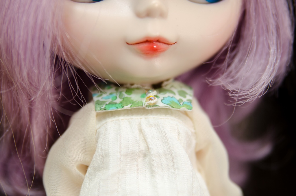 付け襟ワンピースセット(GREEN×スクエア)1/6ドールアウトフィット