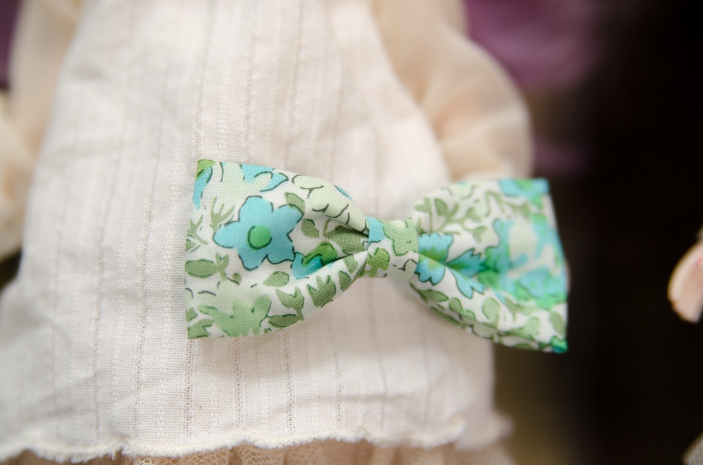 付け襟ワンピースセット(GREEN×スクエア)1/6ドールアウトフィット