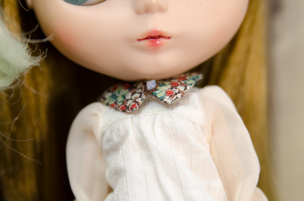 付け襟ワンピースセット(BROWN×スタンダード)1/6ドールアウトフィット