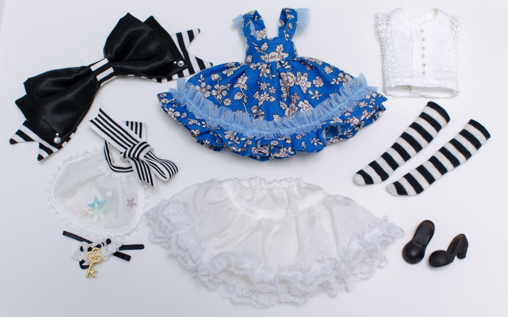 1/6ドール用 アリスワンピースセット<フラワー>