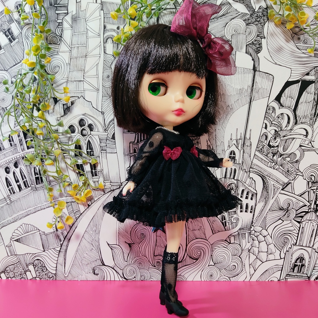 ドットチュールワンピースセット 1/6size