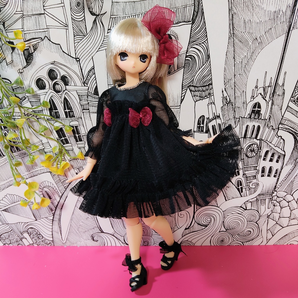 ドットチュールワンピースセット 1/6size