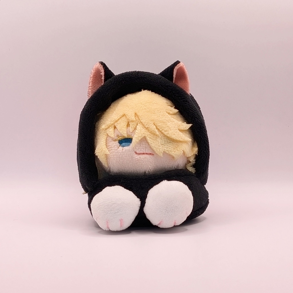 あごのせにゃんこ 黒×白