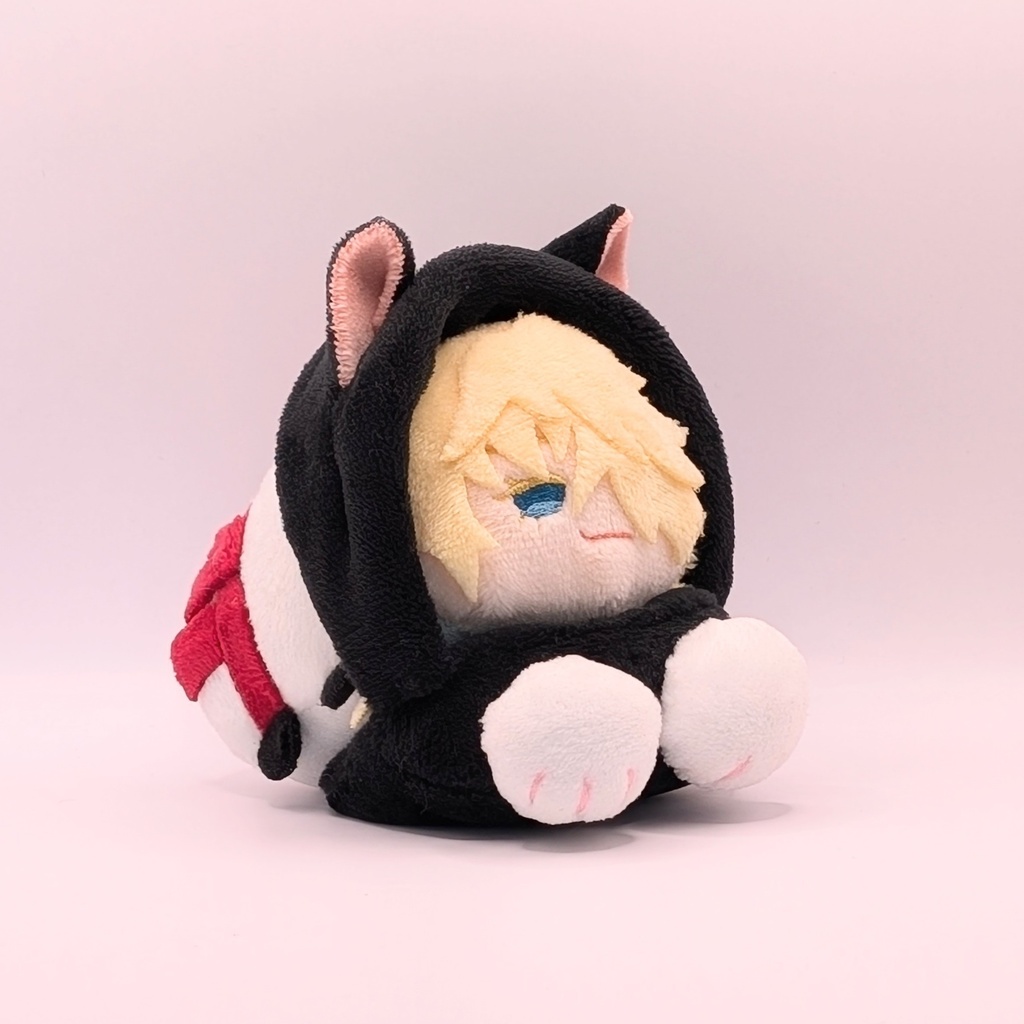 あごのせにゃんこ 黒×白