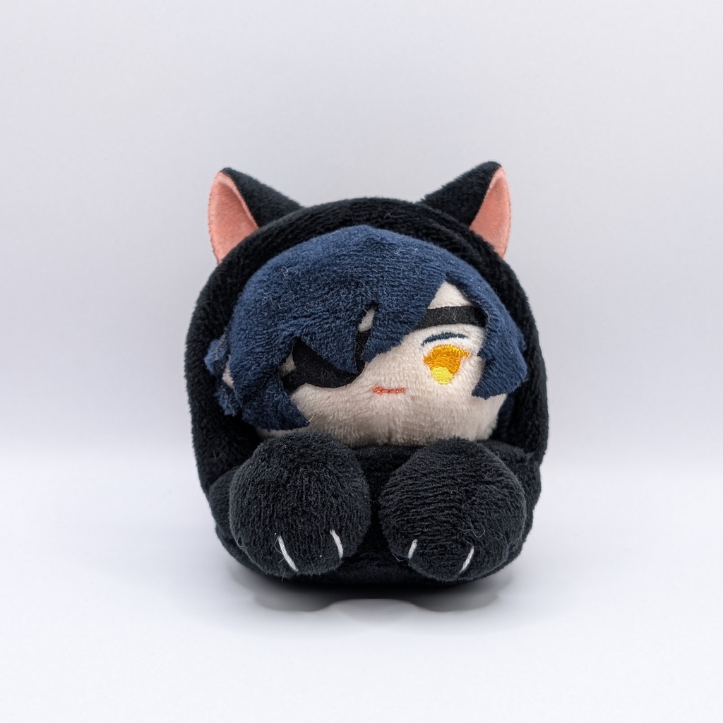 あごのせにゃんこ　黒×黒