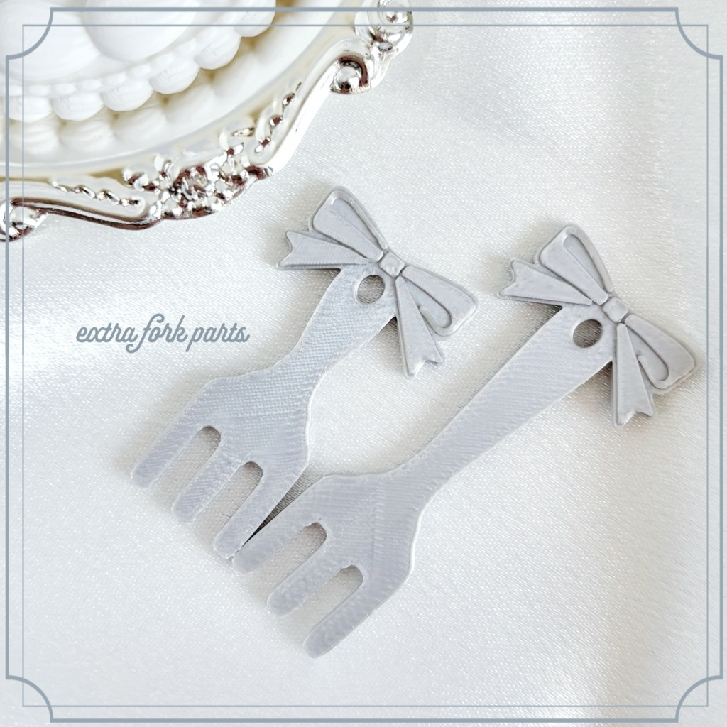 ホールケーキぬいスタンド用追加パーツ 2個セット　フォーク