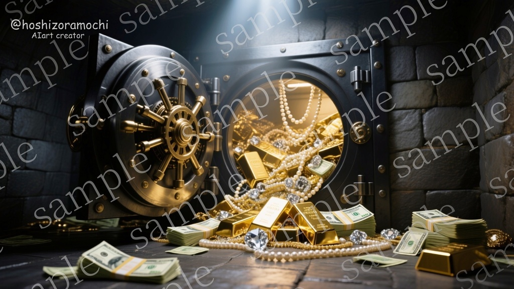 【AI画像素材】富と成功の世界観 - お金持ちをテーマにした10枚のプレミアム画像セット