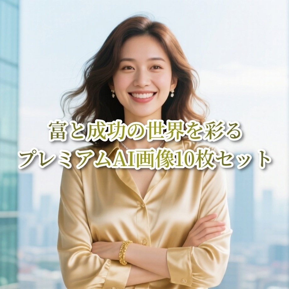 【AI画像素材】富と成功の世界観 - お金持ちをテーマにした10枚のプレミアム画像セット