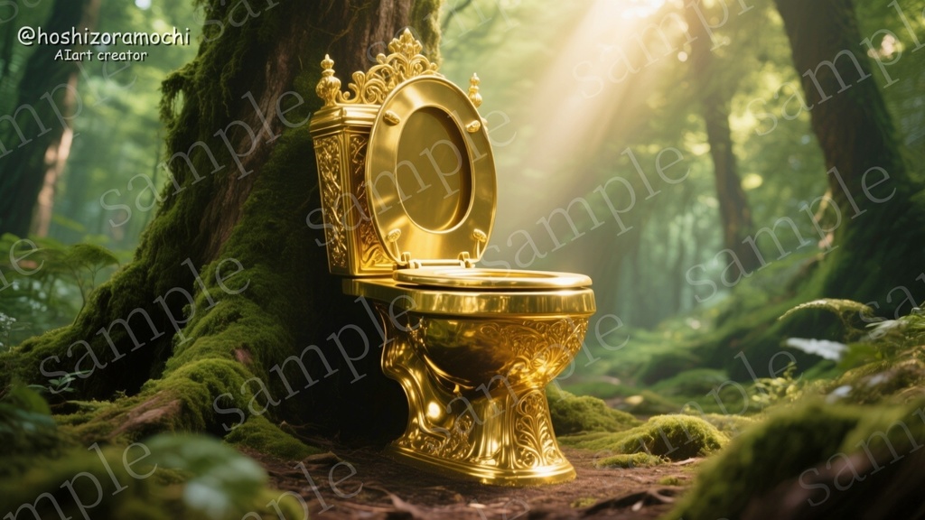 異次元の便器アート集「便器の黙示録:五つの玉座」AIが描いた、美しすぎる5枚組デジタル画像パック