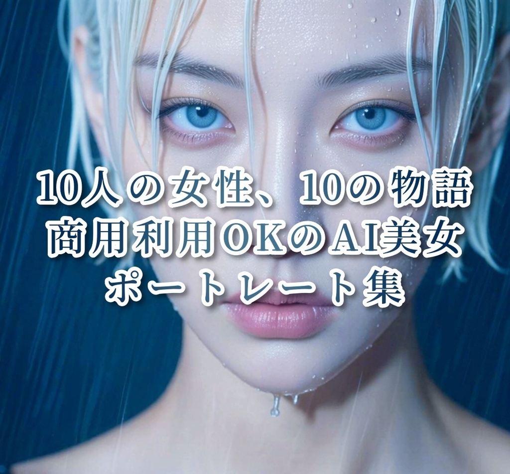 AI美女ポートレート集「10の表情、10の物語」── 女性の顔クローズアップ画像セット