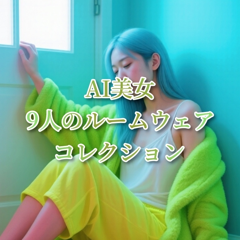 💖 AIアート：挑戦的配色で魅せる 9人の部屋着の女性コレクション 🎨