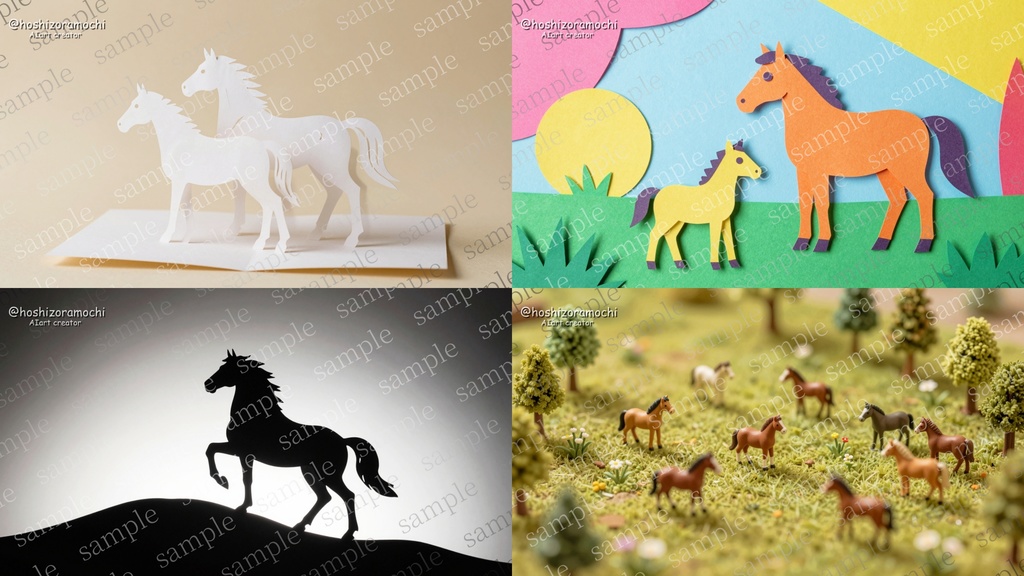 【2026年午年】AI生成 馬の画像素材30枚セット〜10スタイルで描く駿馬コレクション〜