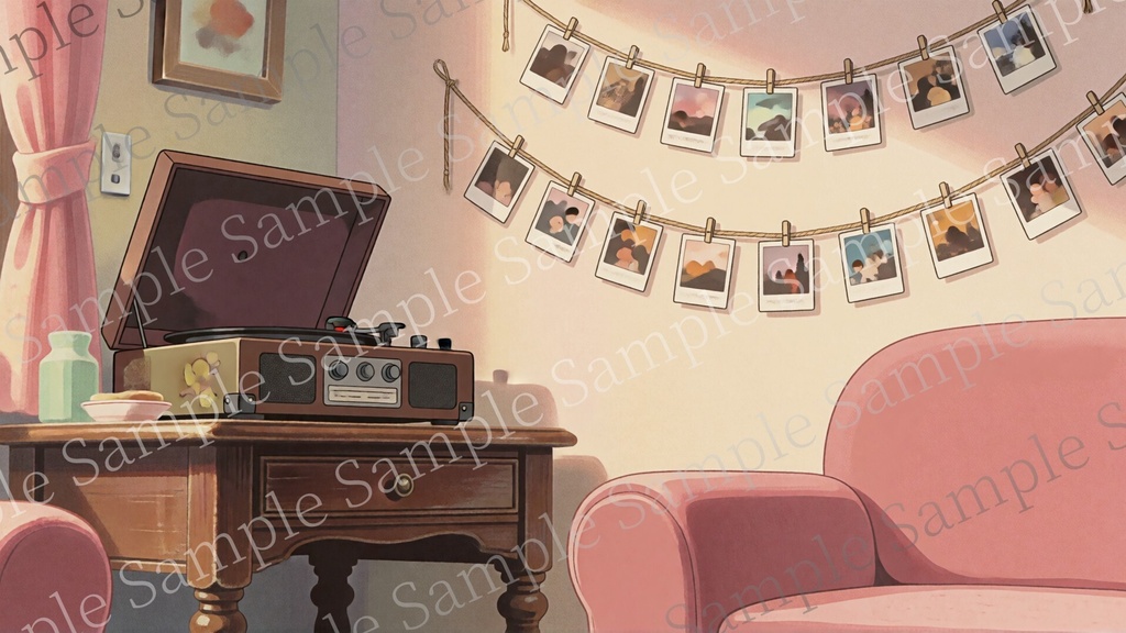 【VTuber・配信背景】ゆめかわ部屋背景素材20枚セット|商用利用OK|8K対応