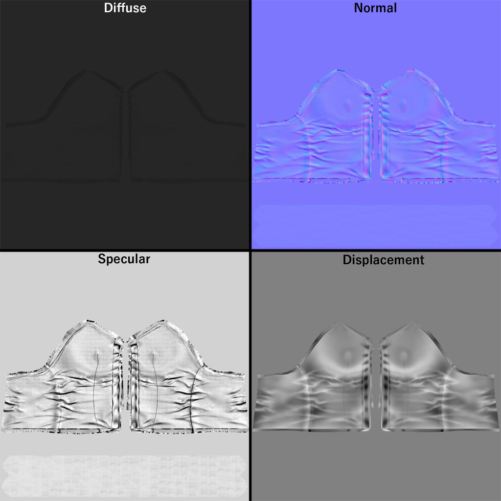 タンクトップ (ニット/レザー) / Tank-top (Knit/Leather)