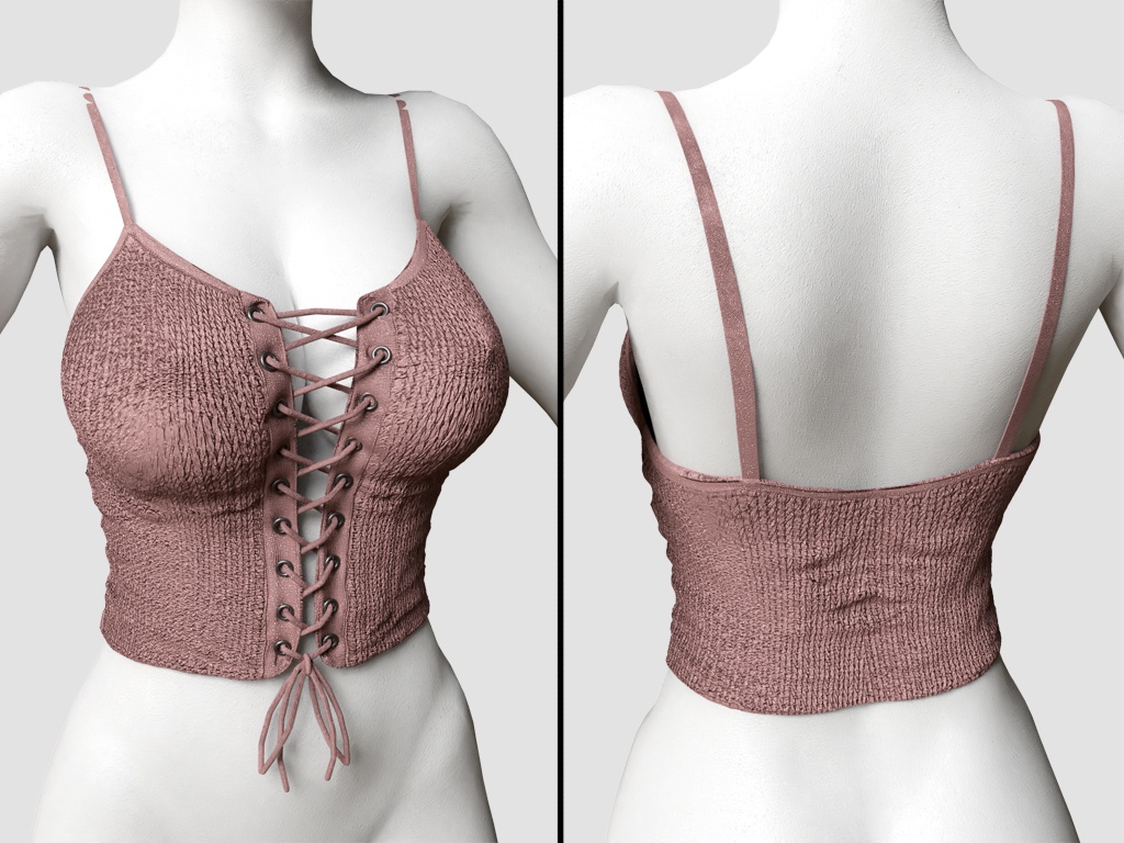 タンクトップ (ニット/レザー) / Tank-top (Knit/Leather)