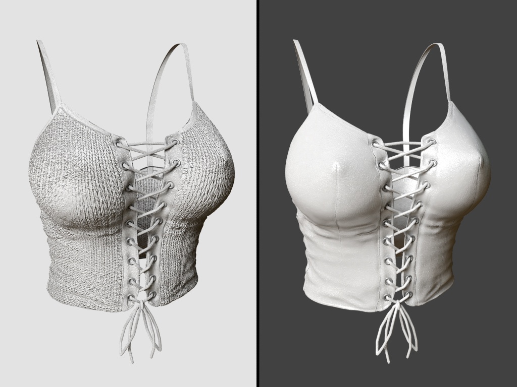 タンクトップ (ニット/レザー) / Tank-top (Knit/Leather)