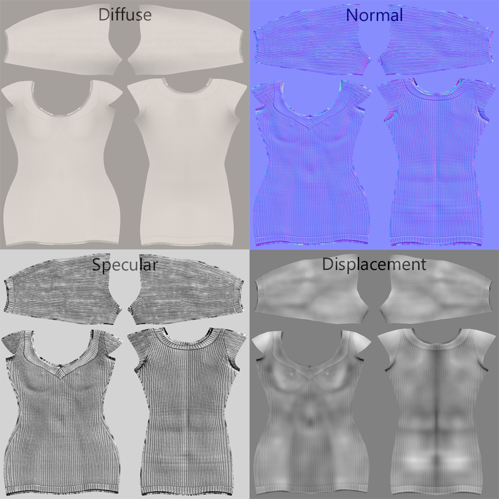 リブニットワンピース / Rib Knit Dress