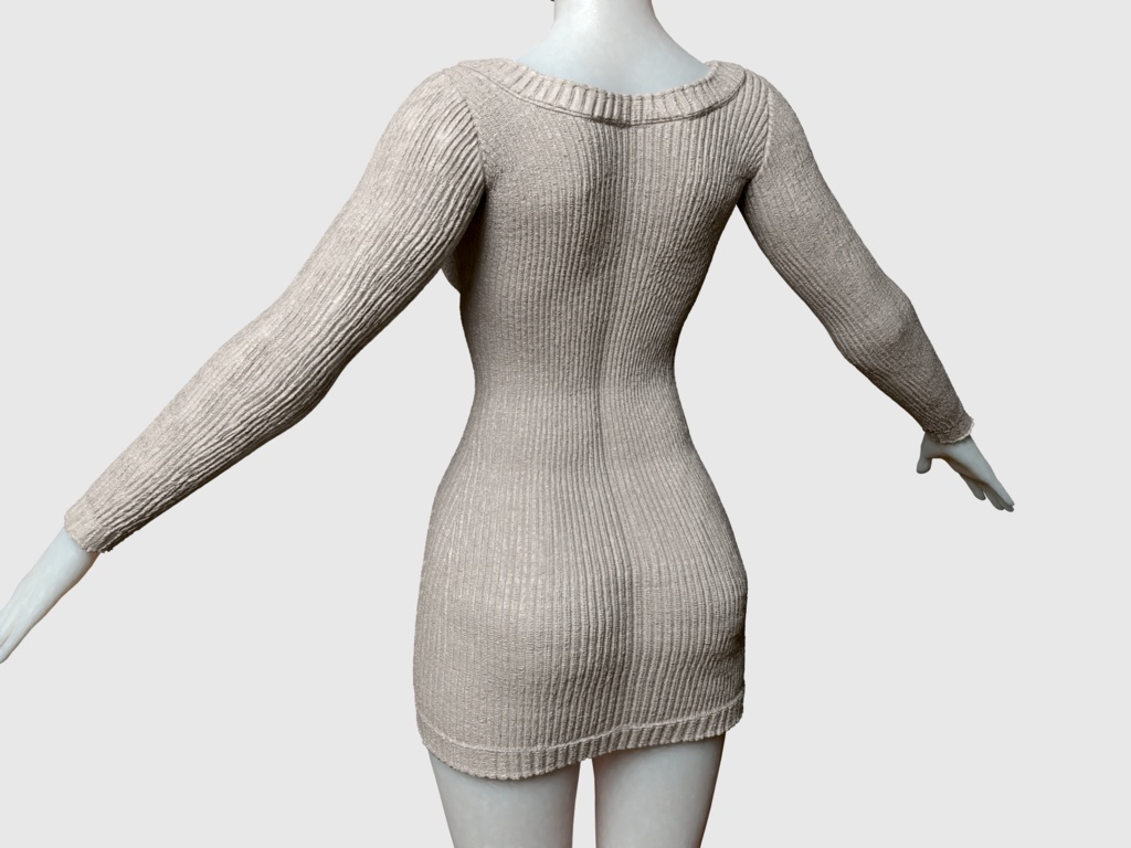 リブニットワンピース / Rib Knit Dress