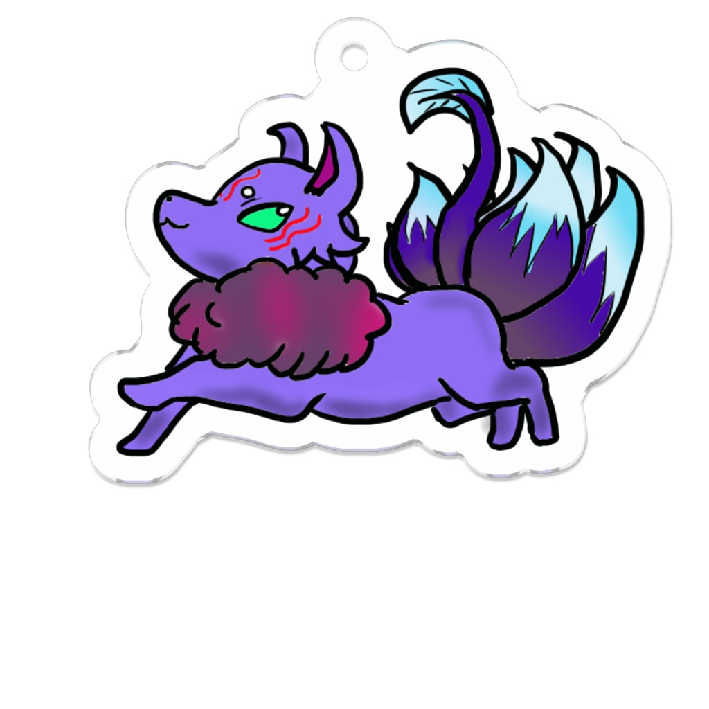 水狐ちゃんのぷぷぷぷキーホルダー