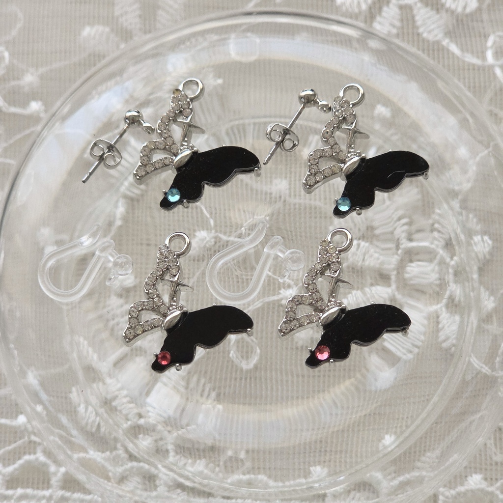 [あくねこ]クライアン　蝶モチーフノンホールピアス