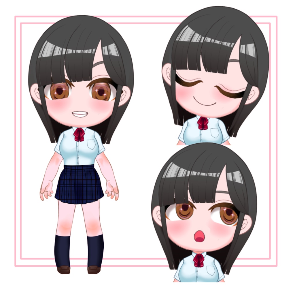 汎用Live2Dモデル【ぷに高生シリーズ・A子】