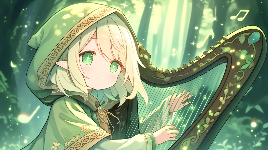 【フリーBGM】エルフの森のハープ｜Harp of the Elven Forest