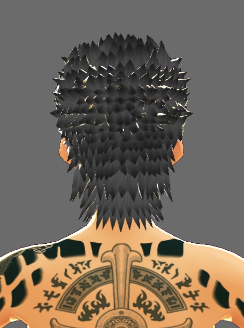 vroid 男性用 髪型 ワイルドツンツンヘアー&あごひげ 3パターンセット