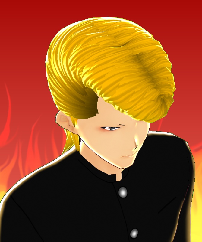 vroid 男性用 髪型 喧嘩上等!ヤンキーリーゼント!