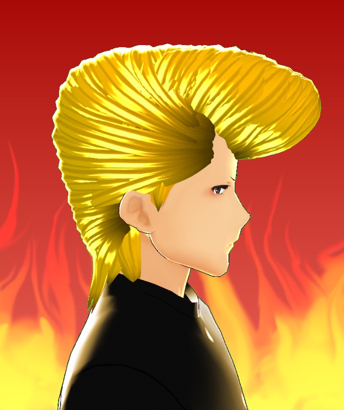 vroid 男性用 髪型 喧嘩上等!ヤンキーリーゼント!