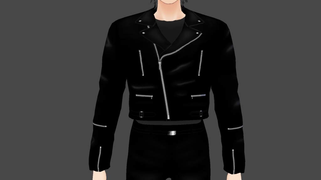 Vroid正式版対応 衣装テクスチャ ライダースジャケット
