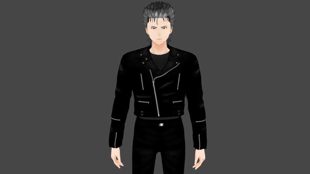 Vroid正式版対応 衣装テクスチャ ライダースジャケット