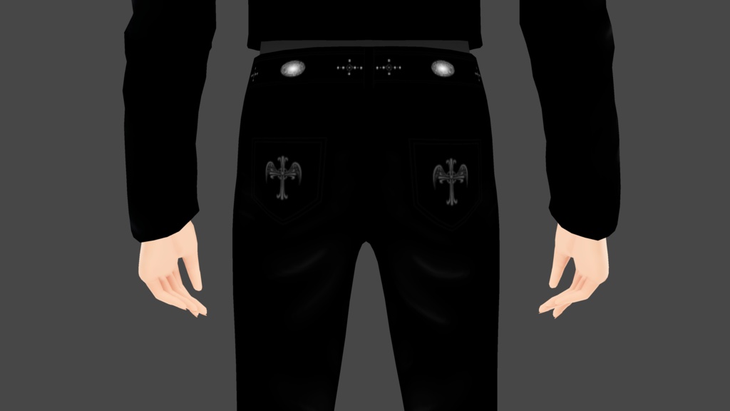 Vroid正式版対応 衣装テクスチャ レザーパンツ&ブーツ