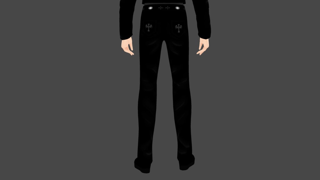 Vroid正式版対応 衣装テクスチャ レザーパンツ&ブーツ