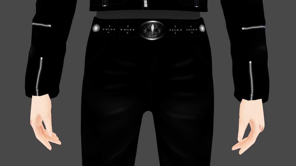 Vroid正式版対応 衣装テクスチャ レザーパンツ&ブーツ
