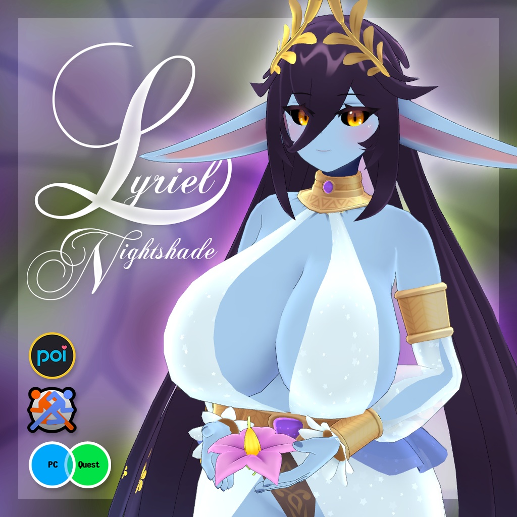 【VRChat専用オリジナルアバター】リリエル・ナイトシェイド