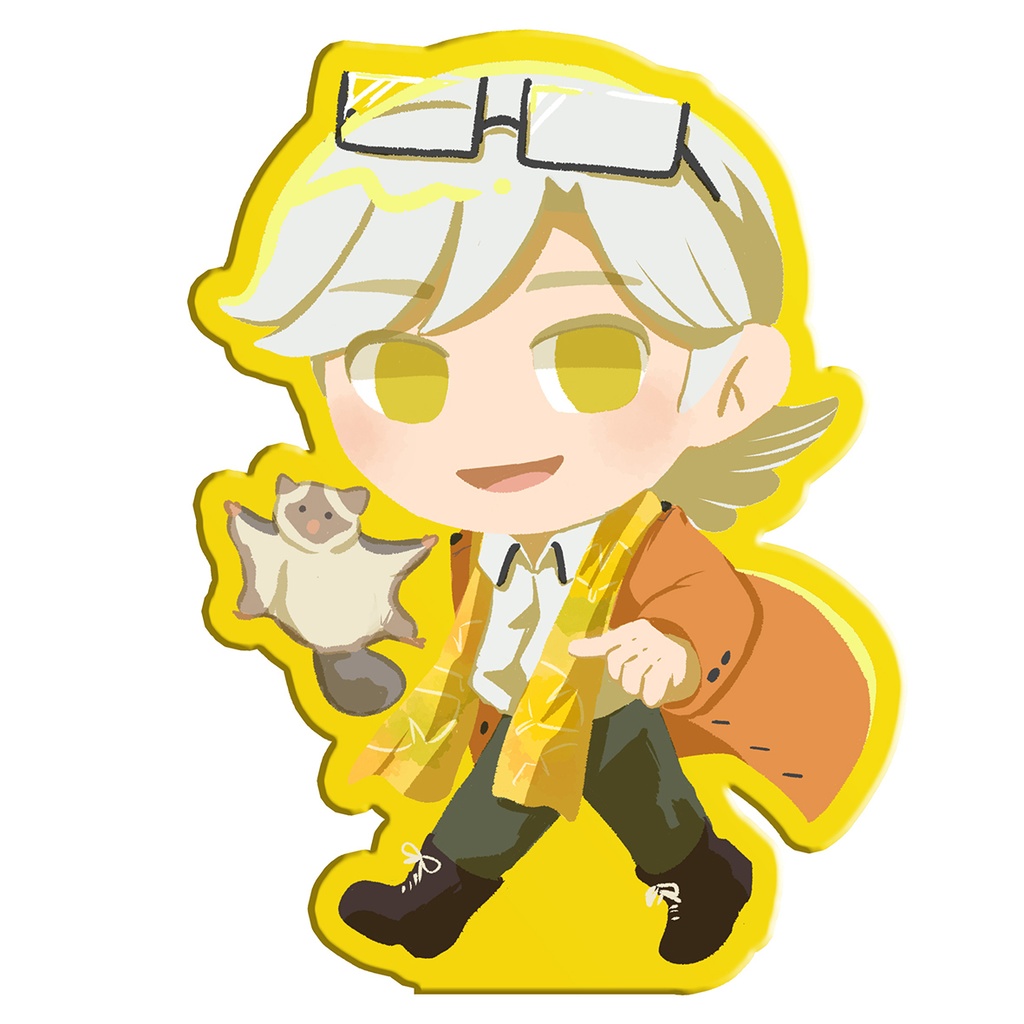 八王子とムササビのアクリスタンド