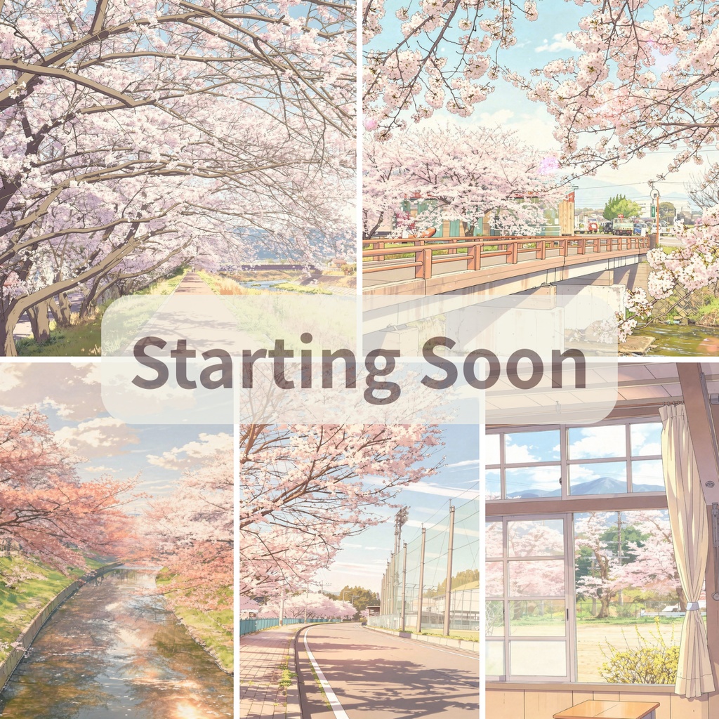 [Animated Background] Spring Morning Commute - Starting Soon | Sakura Narrative Vol.1