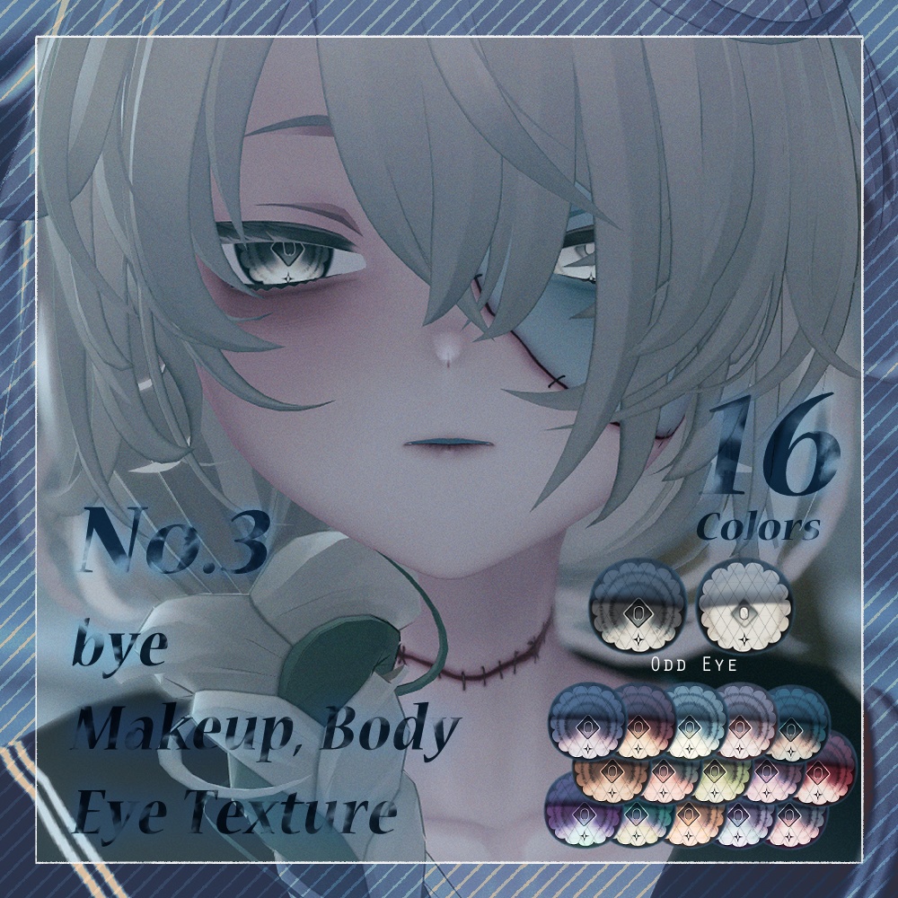 【くうた- Kuuta-】ハロウィン bye Makeup(+Body) + Eye Texture All pack No. 03