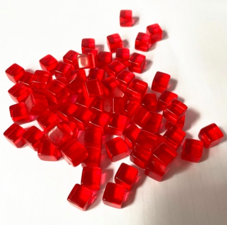 100個 /透明キューブ/8mm/無地サイコロ/