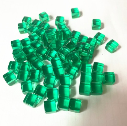 100個 /透明キューブ/8mm/無地サイコロ/