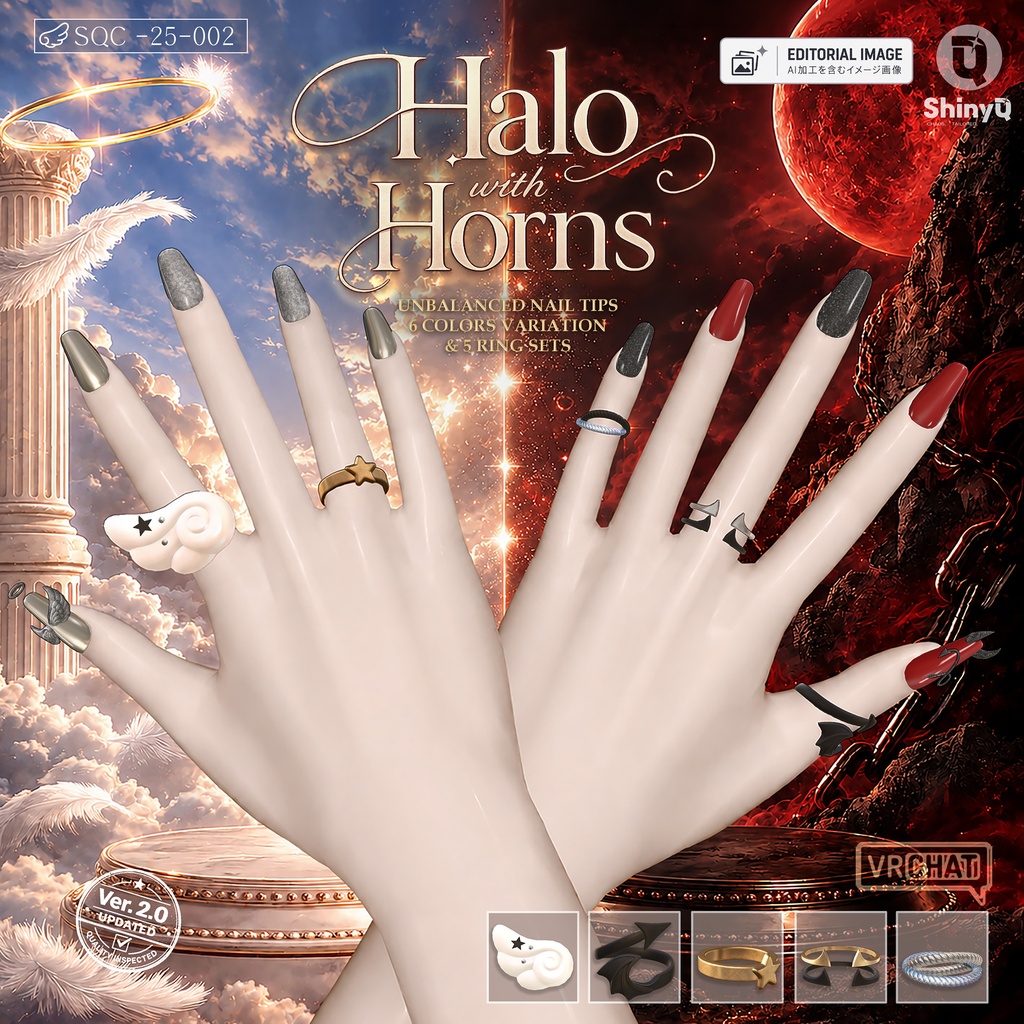 [ネイル & リング] Halo with Horns