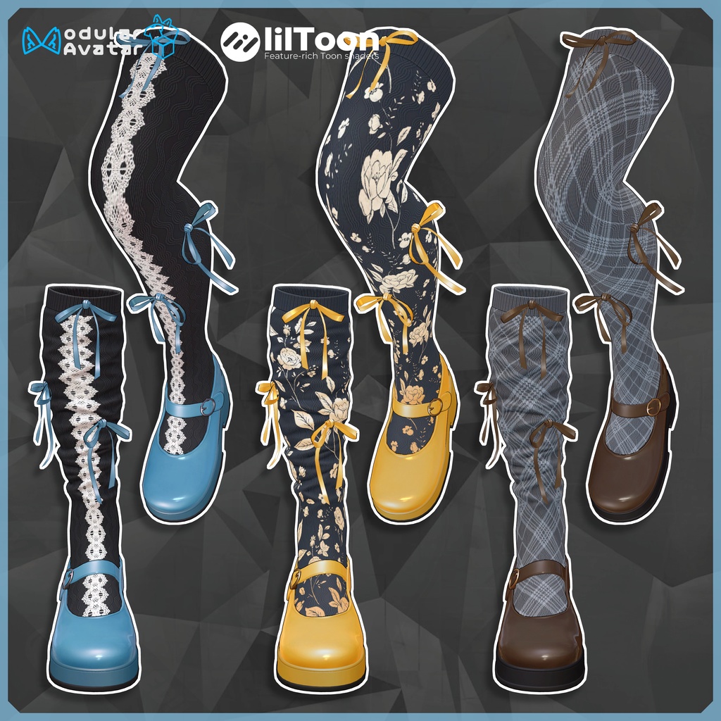 【シューズセット】 Mary Jane & Ribbon Stockings Set