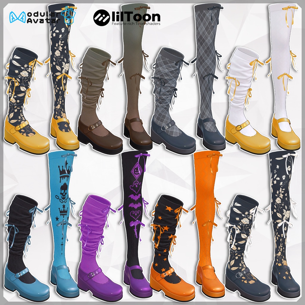 【シューズセット】 Mary Jane & Ribbon Stockings Set