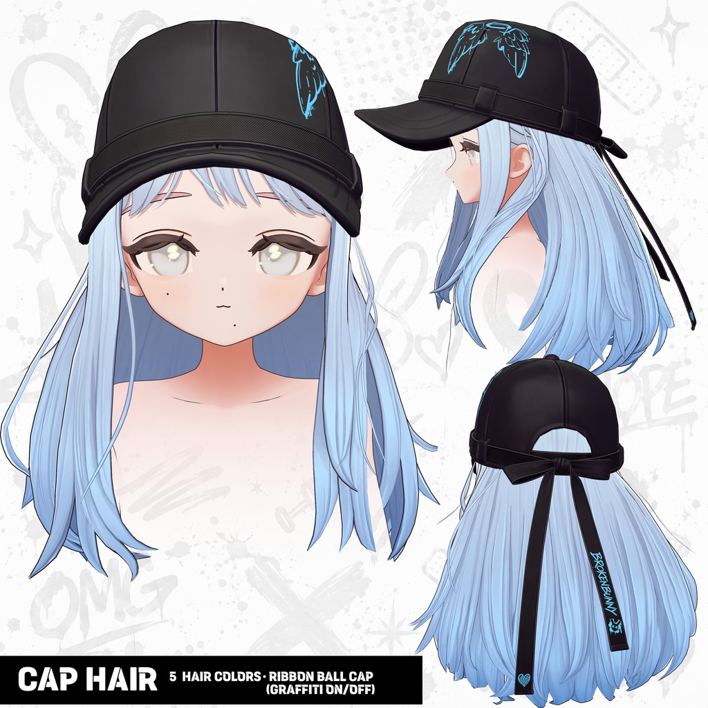【VRChat衣装・ヘア】BROKEN BUNNY for フィユエ