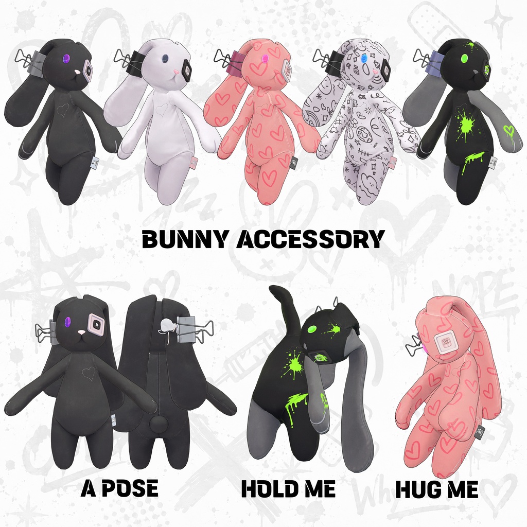 【VRChat衣装・ヘア】BROKEN BUNNY for フィユエ